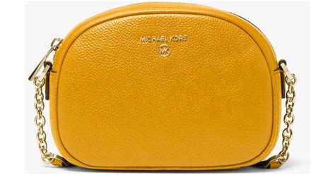 michael kors jet set charm small pebbled leather crossbody bag|michael kors east west crossbody.